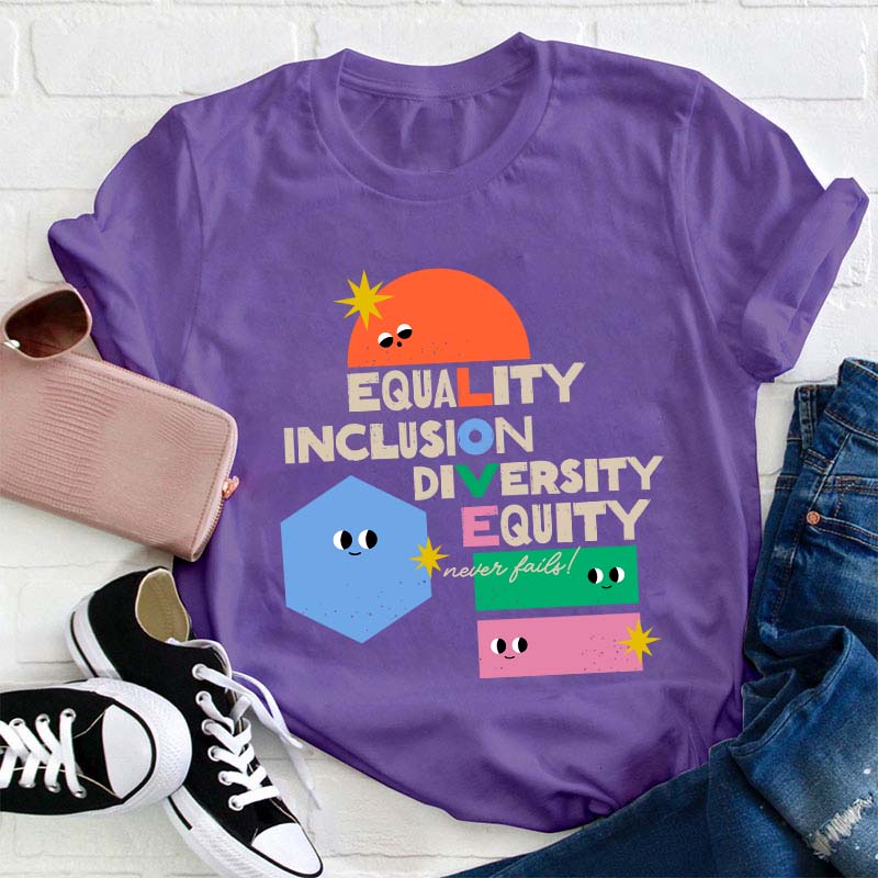 Equality Inclusion Diversity Equality Teacher T-Shirt