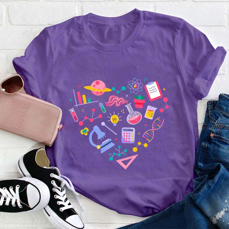 Science Heart Teacher T-Shirt