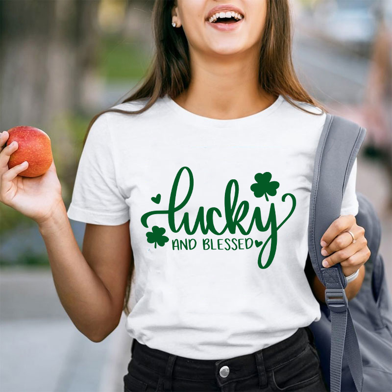 Lucky And Blessed Teacher T-Shirt