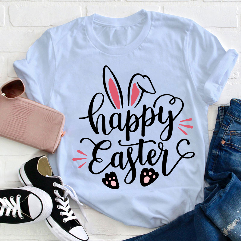 Happy Easter Bunny Teacher T-Shirt