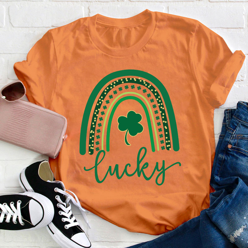Lucky Rainbow Teacher T-Shirt