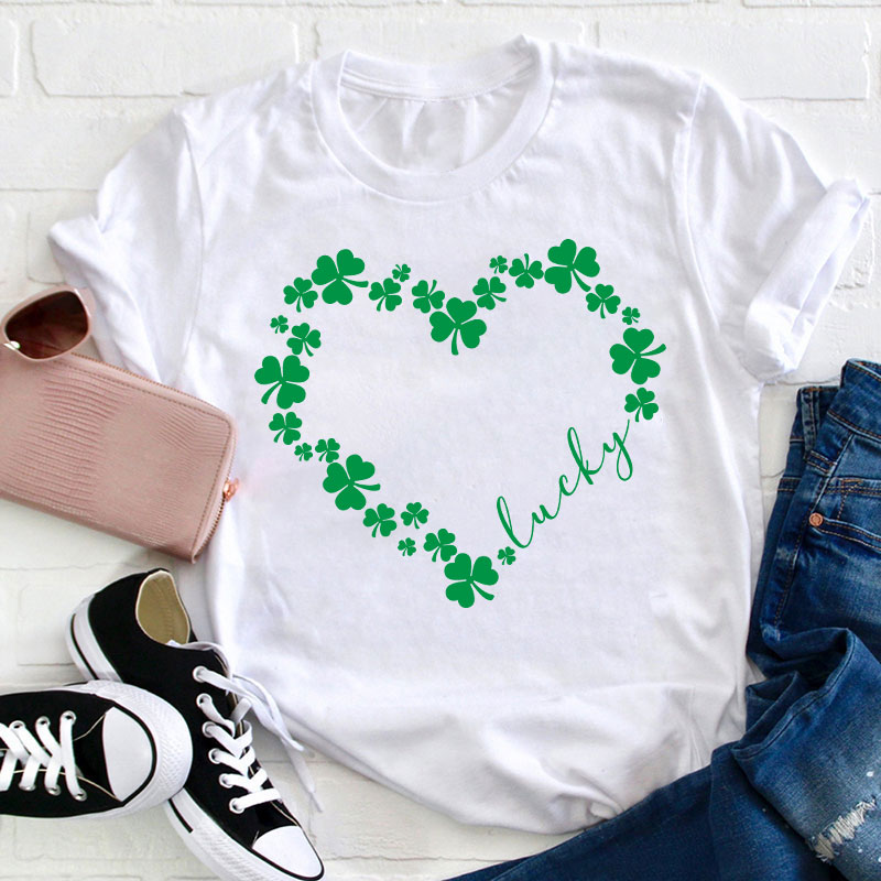 Love Clover Teacher T-Shirt