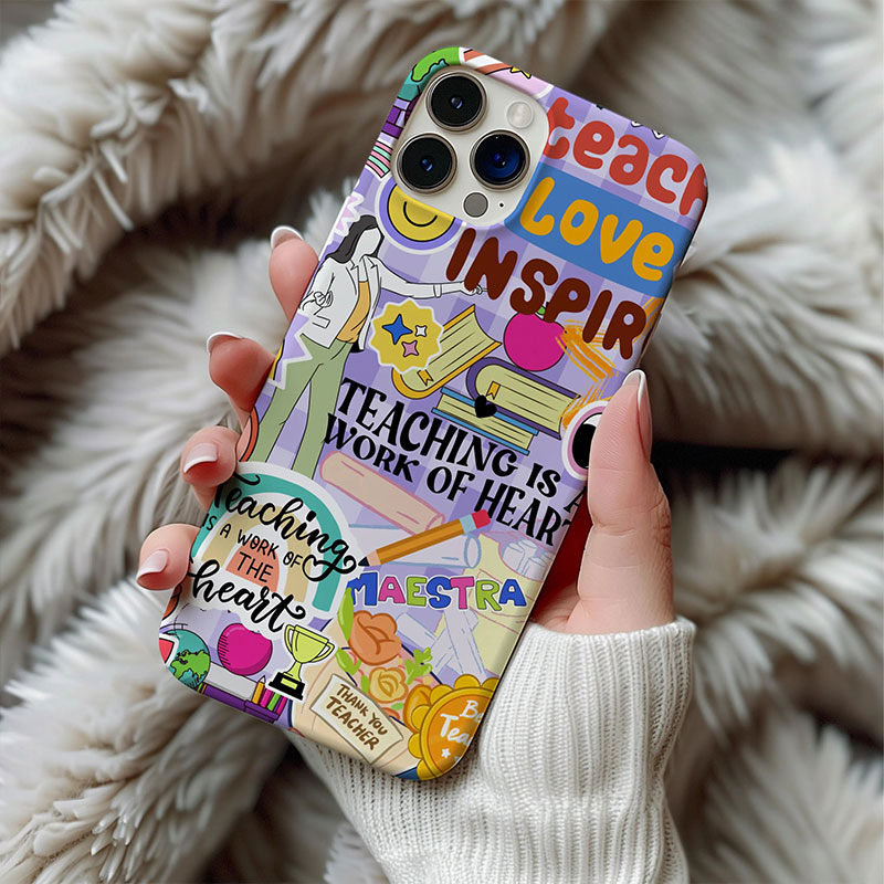 Teaching Is Work Of Heart Teacher Phone Case