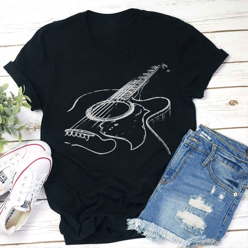 Creating An Artistic Guitar Teacher T-Shirt