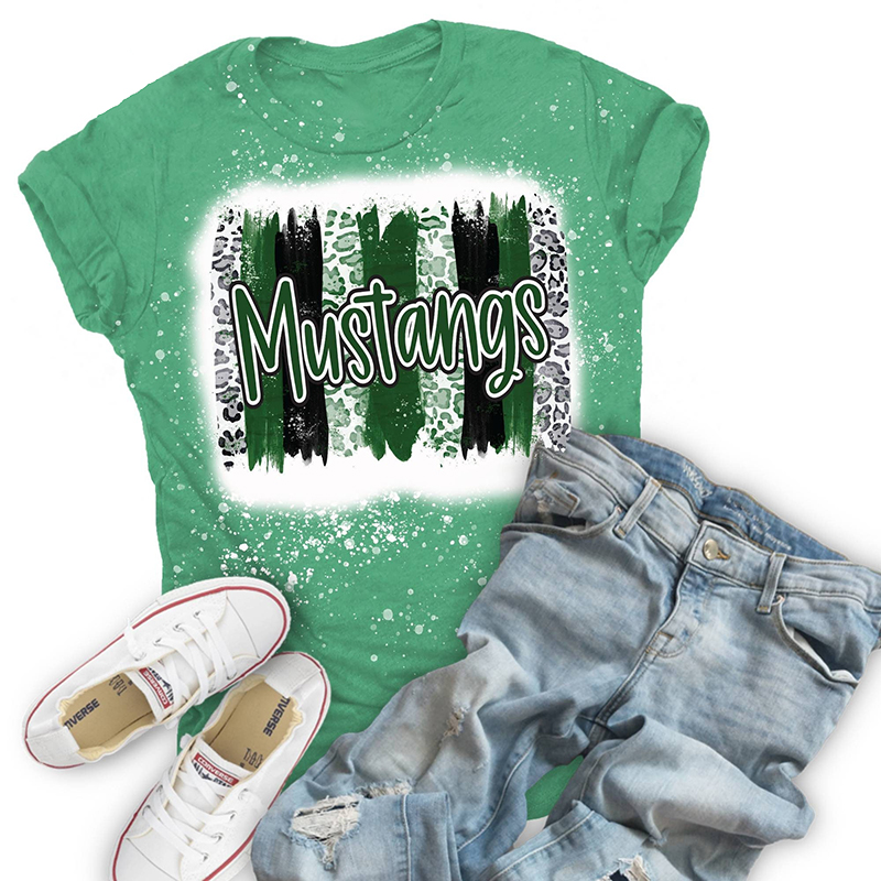 Personalized Mascot Stripe Graffiti Teacher Printed T-Shirt