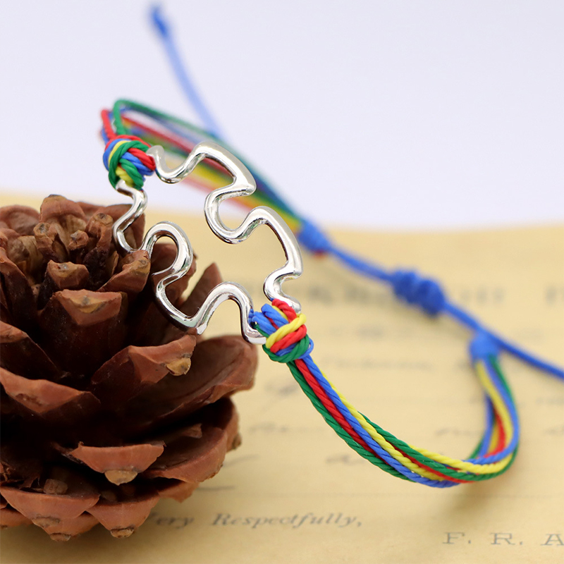 Autism Puzzle Teacher Metal Bracelet