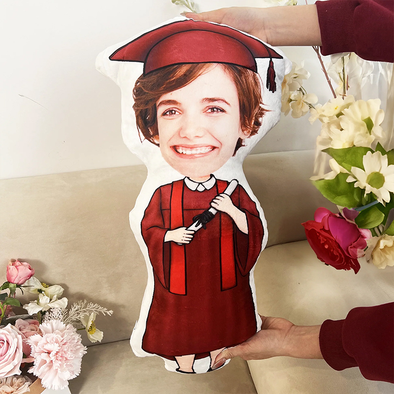 Personalized Interesting Face Graduation Teacher Cushion