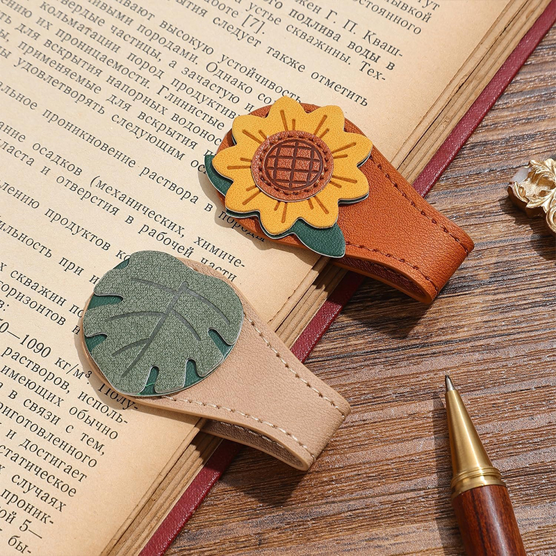 Sunflower Flower Coffee Leaf Teacher Magnetic Bookmark
