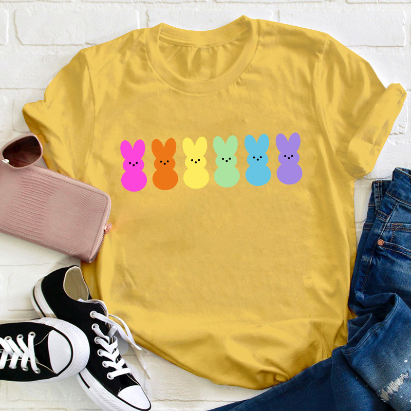 Easter Bunny Peeps Teacher T-Shirt