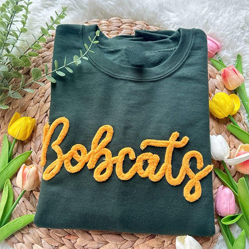 Personalized Team Name Chenille Yarn Game Day Teacher Sweatshirt