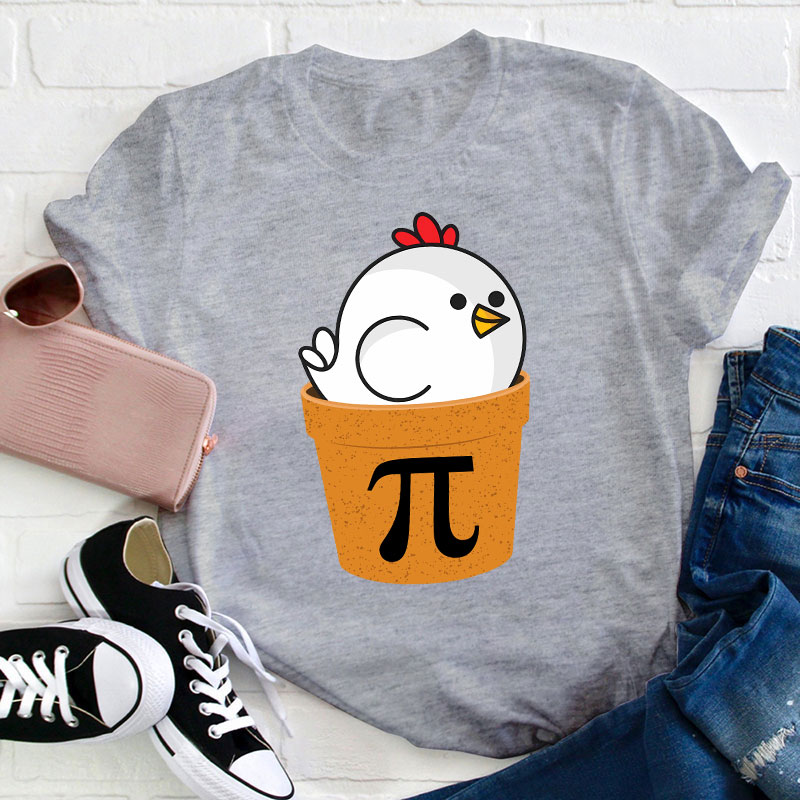 Chicken Pot Pi Day Teacher T-Shirt