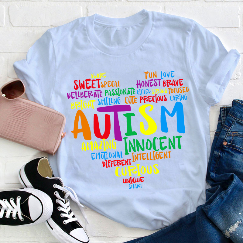 Autism Heart Teacher T-Shirt