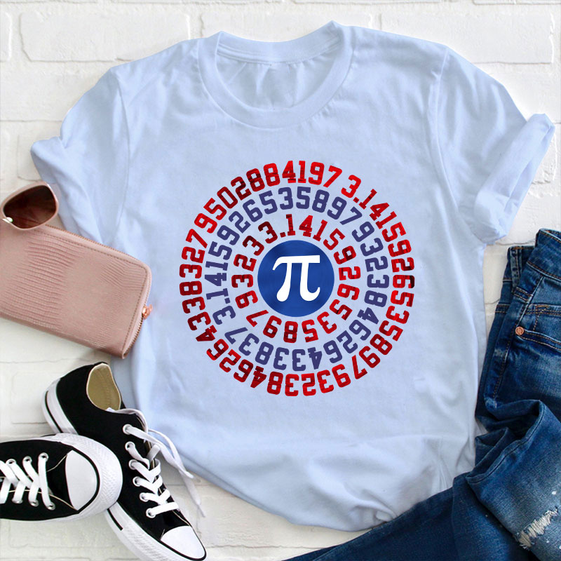 Mathematics Symbol π Teacher T-Shirt