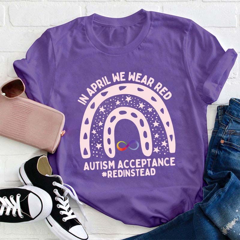 Autism Awareness Rainbow Teacher T-Shirt