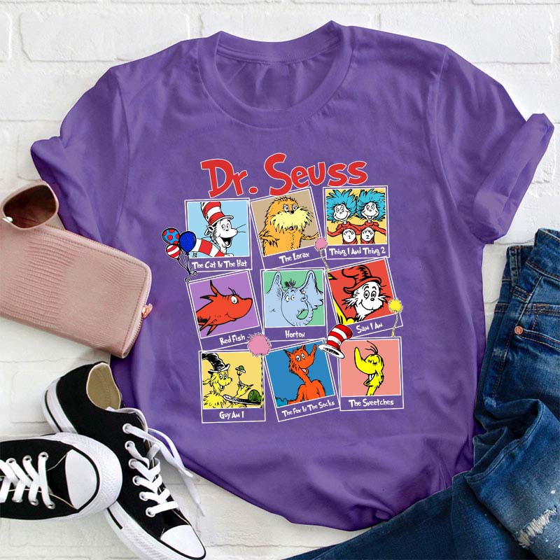 Cartoon Characters Teacher T-Shirt
