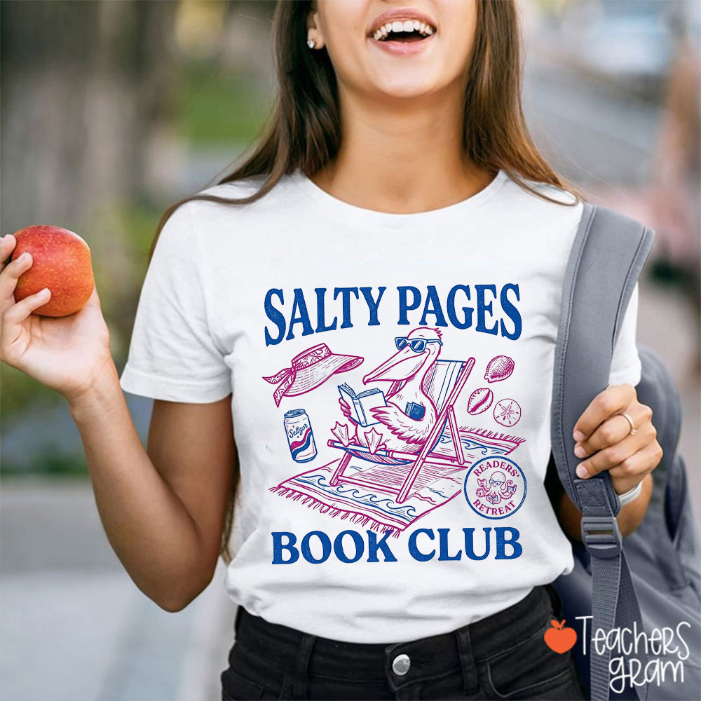 Salty Pages Book Club Teacher T-Shirt