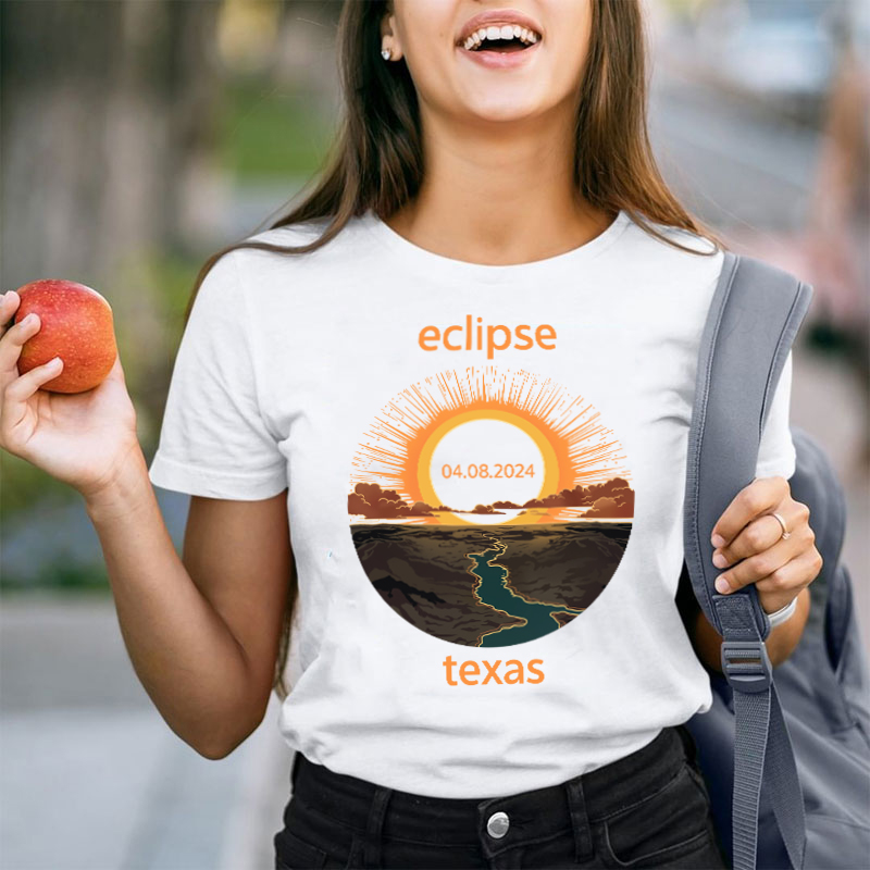 Texas Eclipse Teacher T-Shirt