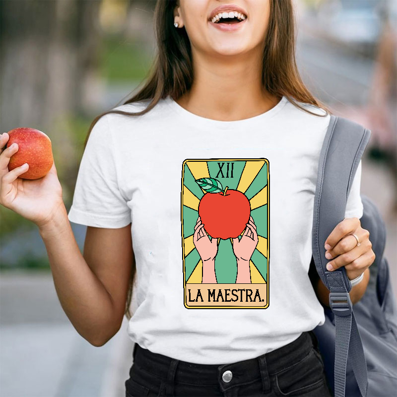 Spanish Teacher La Maestra Tarot Card Teacher T-Shirt