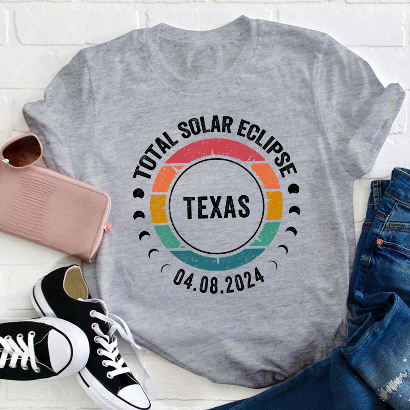 Personalized Total Solar Eclipse Teacher T-Shirt
