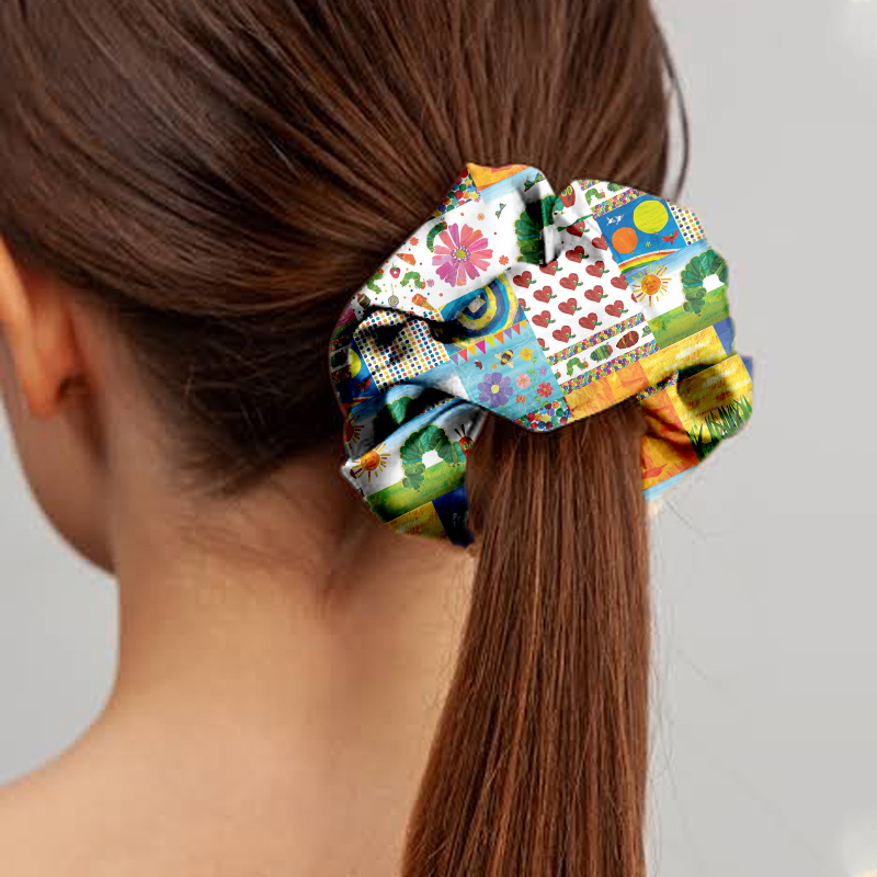 Youthful And Cute Caterpillar In Spring Teacher  Scrunchie
