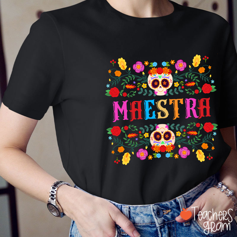Maestra Halloween Spanish Teacher T-Shirt
