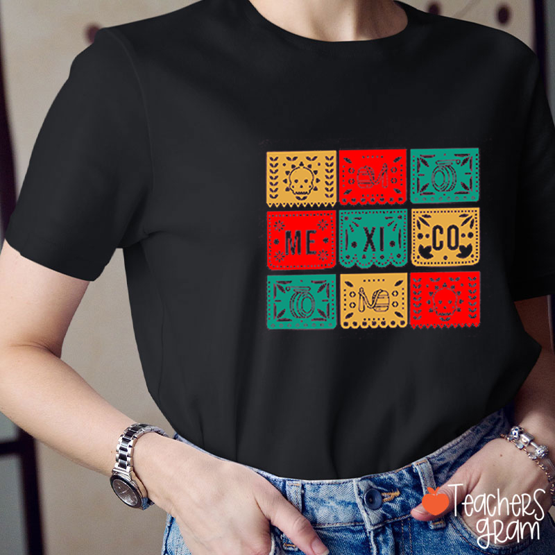 Colorful Mexico Spanish Teacher T-Shirt