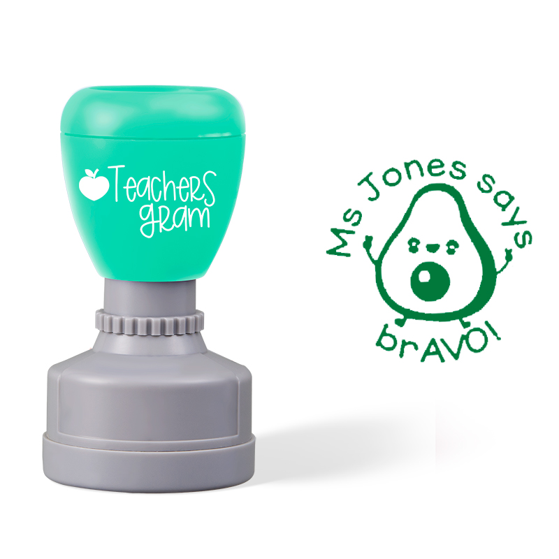 Personalized Name Bravo Teacher Stamp