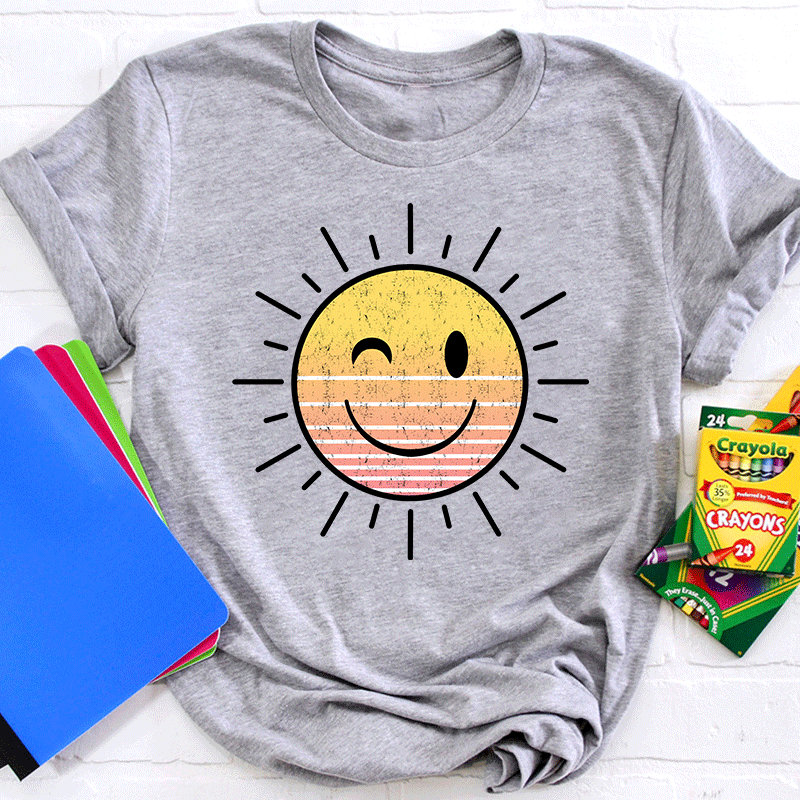 Sunshine Smiley Face Teacher T-Shirt