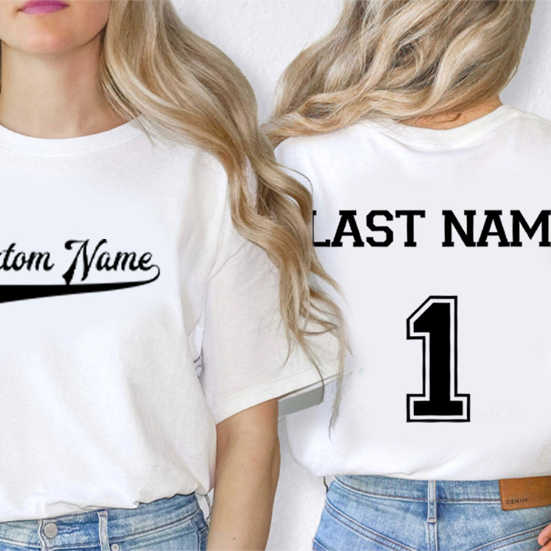 Personalized Team Name Baseball Teacher Two Sided T-Shirt