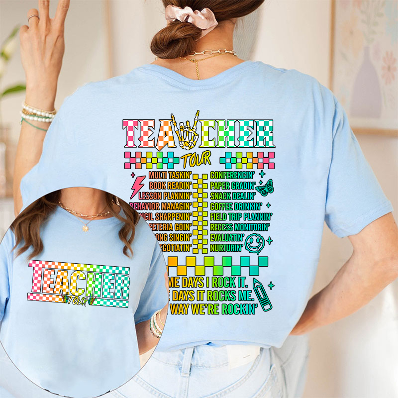 Teacher Tour Teacher Two Sided T-Shirt