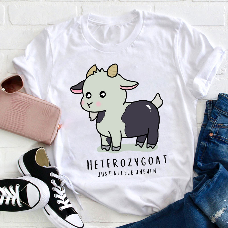 Heterozygoat Just Allele Uneven Teacher T-Shirt
