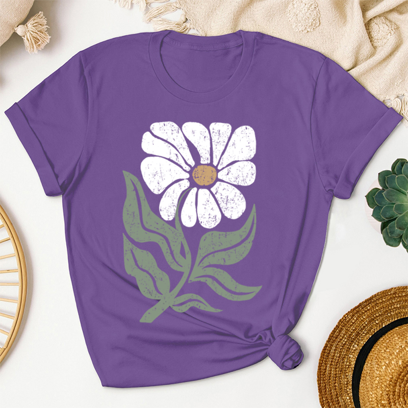 Boho Daisy Flower Teacher T-Shirt