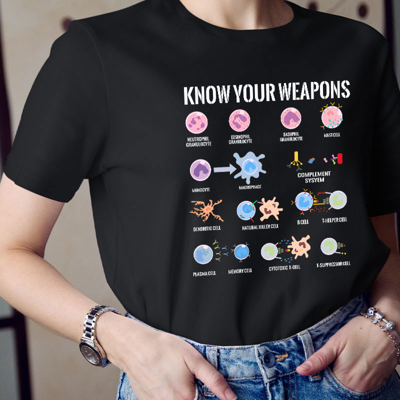 Know Your Weapons Science Icon Teacher T-Shirt