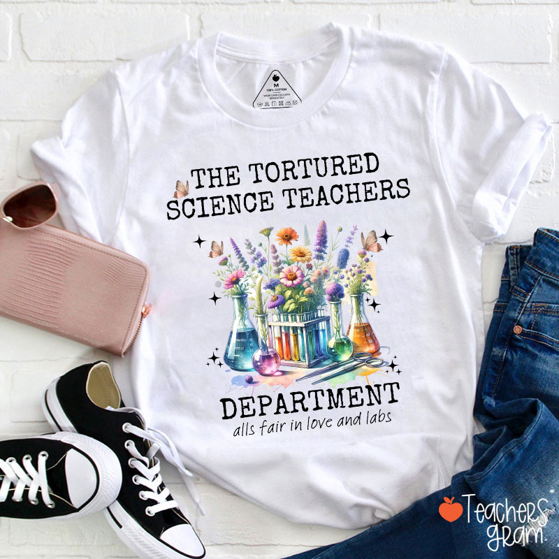 The Tortured Science Department Teacher T-Shirt Sale-Teachersgram