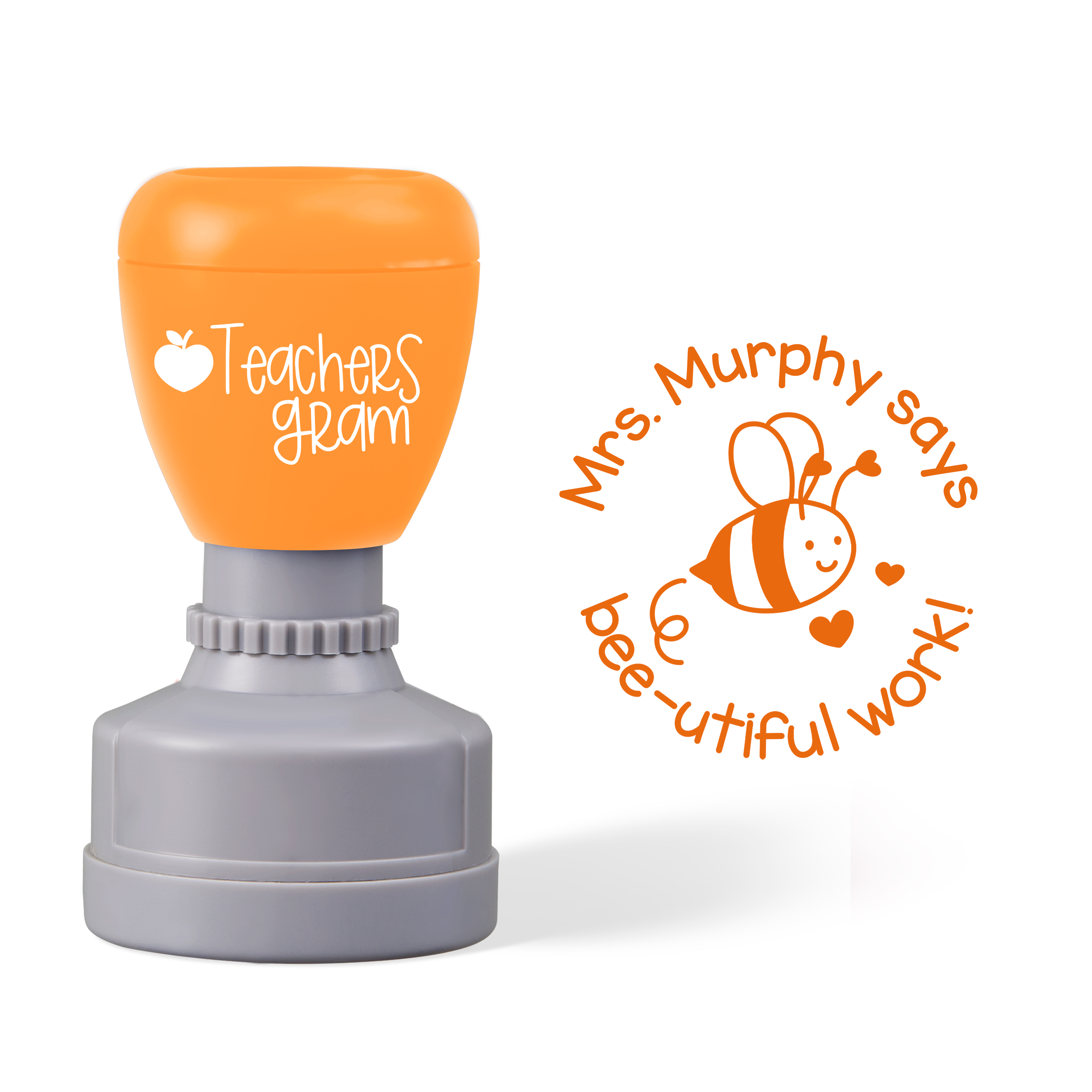 Personalized Funny Beeutiful Work Teacher Stamp