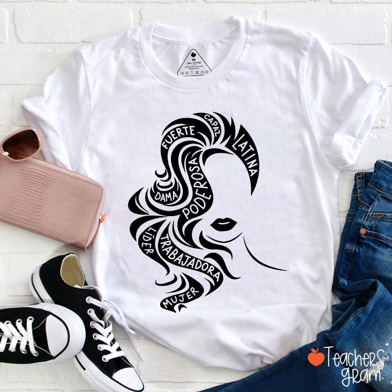 Empowered Latina Chicana Spanish Teacher T-Shirt