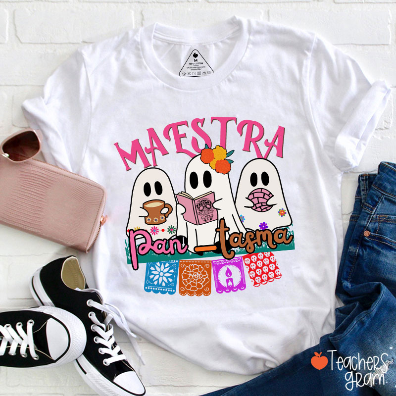 Cute Mexican Ghosts Spanish Teacher T-Shirt