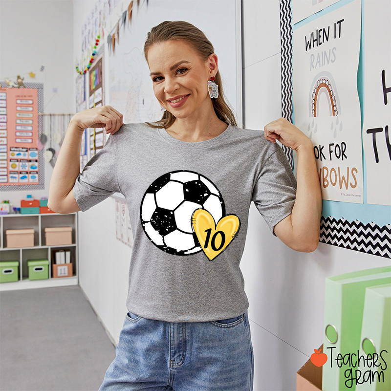 Personalized Number Soccer Teacher T-Shirt