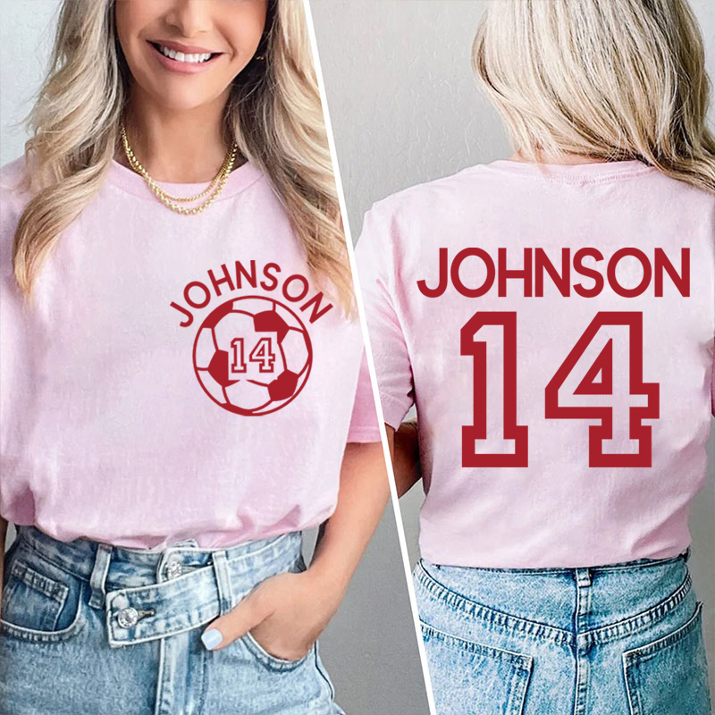 Personalized Soccer Game Day Teacher Two Sided T-Shirt