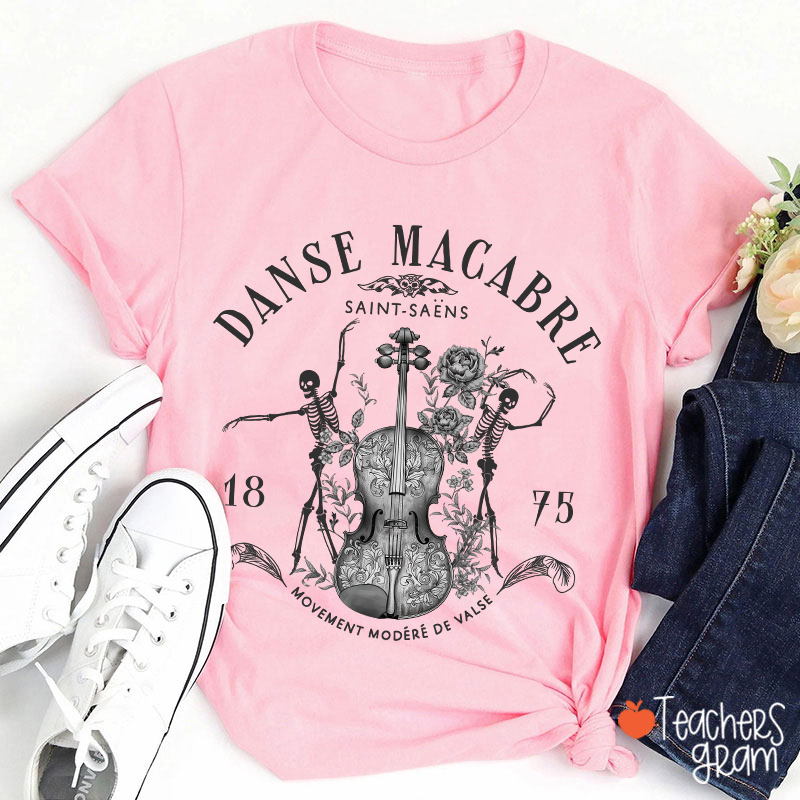 Danse Macabre Orchestra Skeleton Violin Teacher T-Shirt