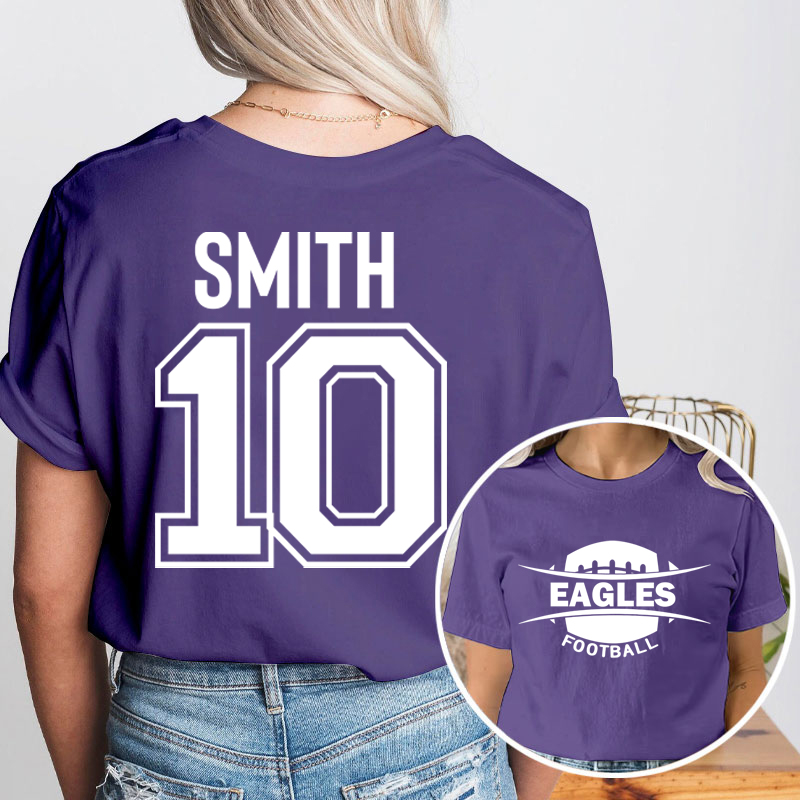 Personalized Team Name And Sport Game Day Teacher Two Sided T-Shirt