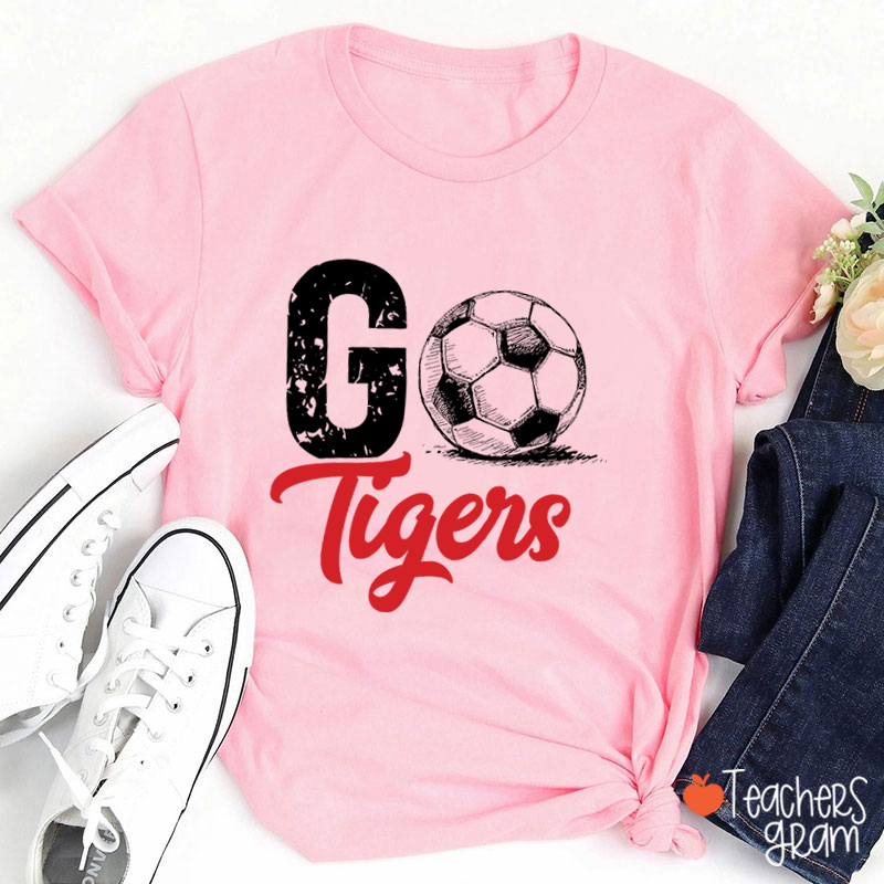 Personalized School Mascot Go Football Teacher T-Shirt