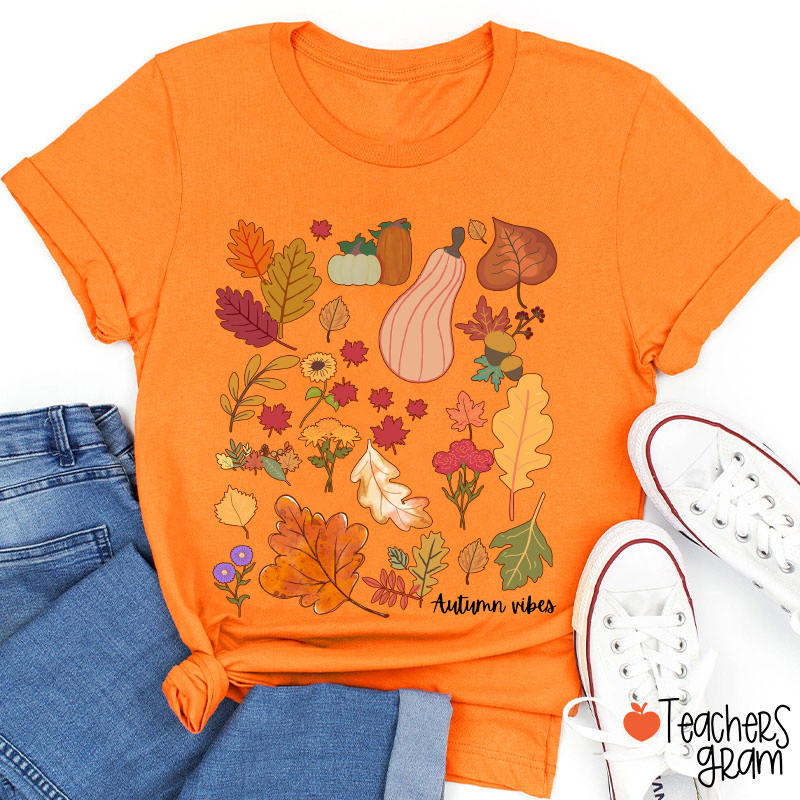Autumn Vibes Teacher T-Shirt