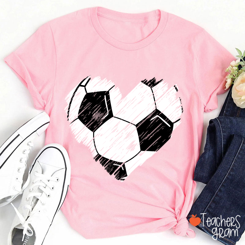 Soccer Heart Teacher T-Shirt