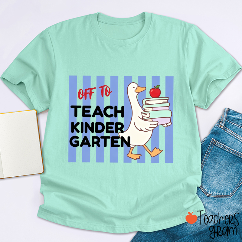 Personalized Silly Goose Off To Teach Teacher T-Shirt