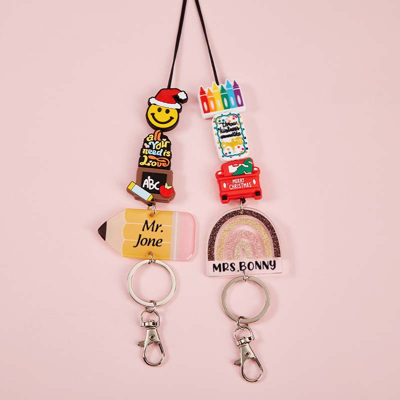 Spend Christmas Together Beaded Tassel Lanyard