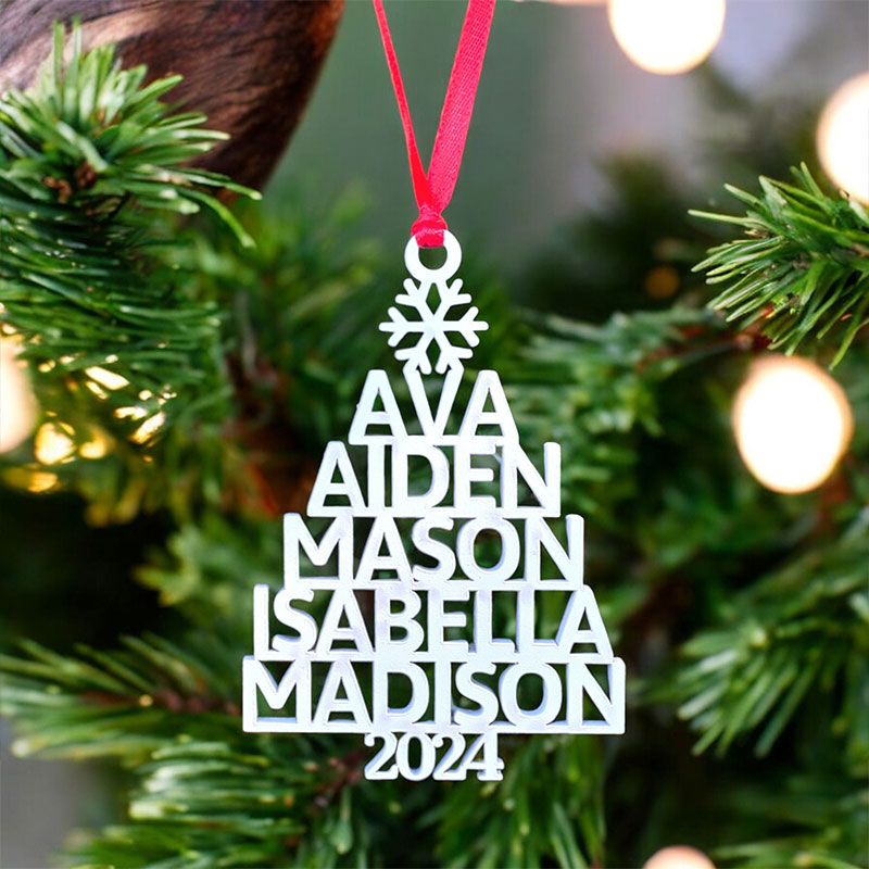 Personalized Name 3D Printed Christmas Ornament