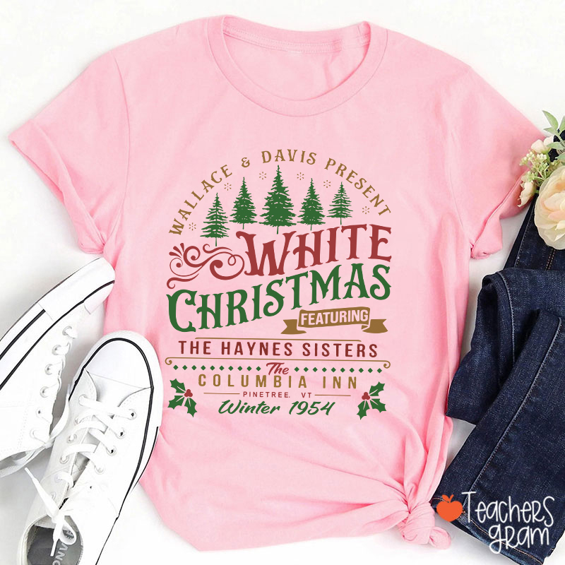 White Christmas Teacher T-Shirt