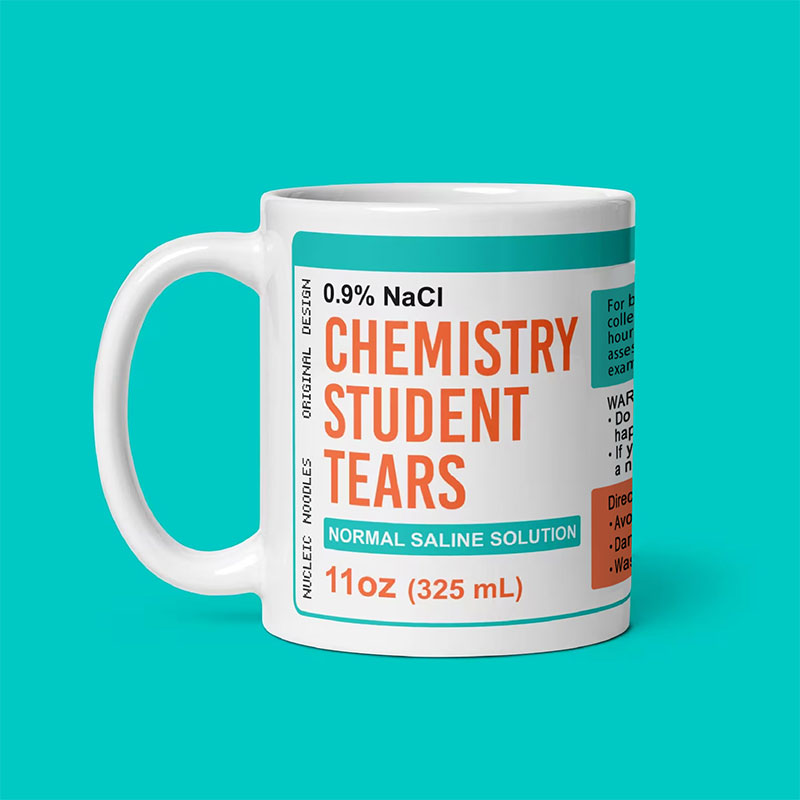 Chemistry Student Tears Teacher Mug