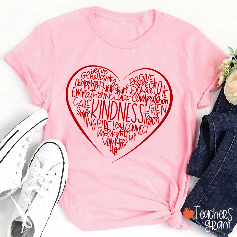 Kindness Teach Smile Teacher T-Shirt
